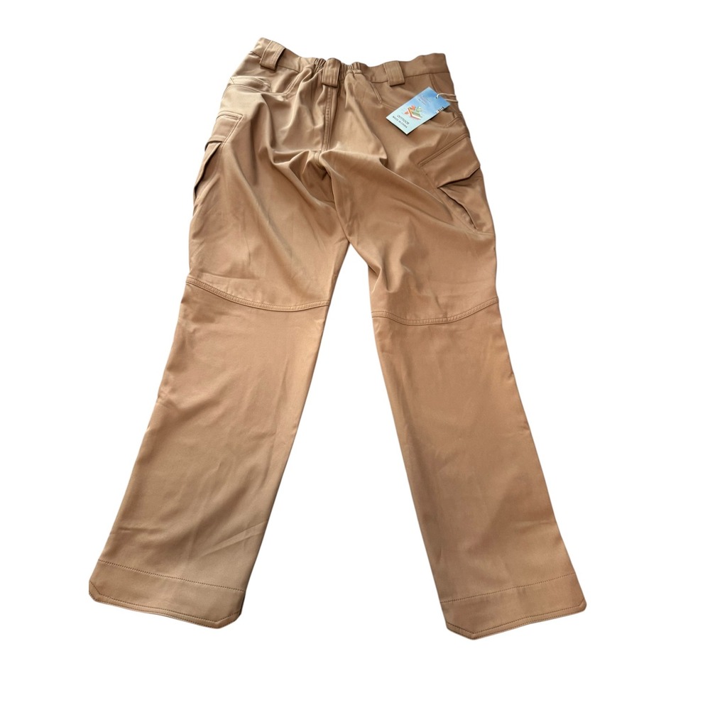 Outdoor Tactical Cargo Pants Tan Khaki Water Repellent Hiking Work Mens M 32 - Picture 5 of 7